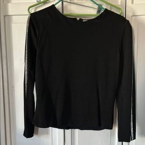 Alice + Olivia Black Long Sleeve Blouse - Size 14